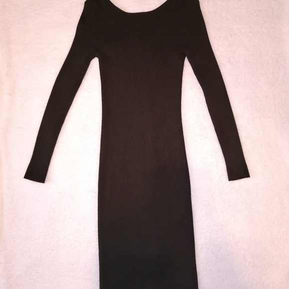 Dynamite olive green zip-up body con midi dress - Picture 2 of 11